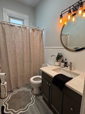 Towels, soap, toilet paper