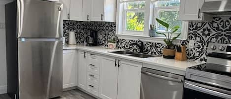 Microwave, oven, stovetop, dishwasher