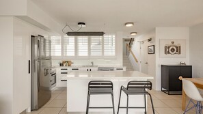 Kühlschrank, Mikrowelle, Ofen, Geschirrspüler
