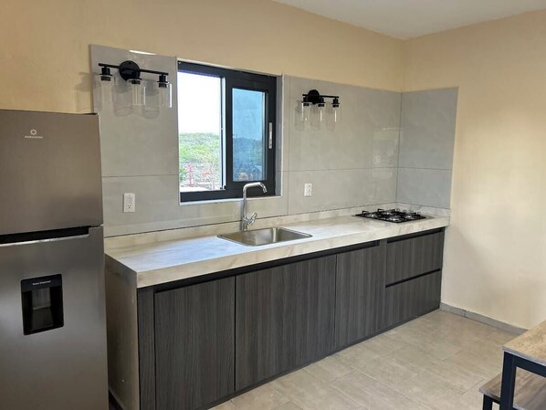 Private kitchen - Cozy & Budget-Friendly Apartments in Bonaire (Kralendijk)