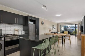 Apartment, Multiple Beds, Patio, Garden View (The Terraces ) | Private kitchen | Fridge, microwave, oven, stovetop