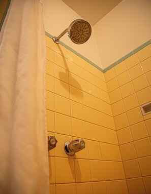 Standard Double Room, City View | Bathroom | Shower, hair dryer, towels, soap - Hotel Nelson (Tijuana)