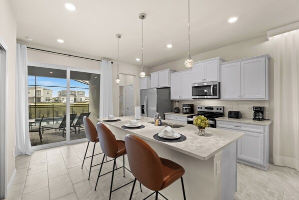 Microwave, oven, stovetop, dishwasher