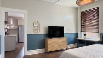 1 bedroom, travel crib, WiFi, bed sheets