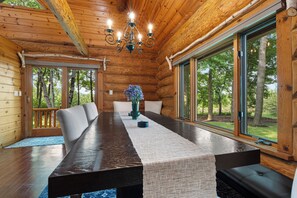 Dining - Egg Harbor Log Cabin w Outside Bar and Patio! (Egg Harbor)