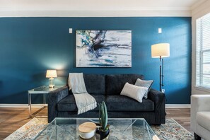 Apartment, 1 Bedroom | Living area | 50-inch TV with digital channels - Landing Apartments - Southwest Orlando (Orlando)