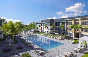 Outdoor pool, free cabanas, sun loungers - Landing Apartments Fort Myers - Cape Coral (Fort Myers)