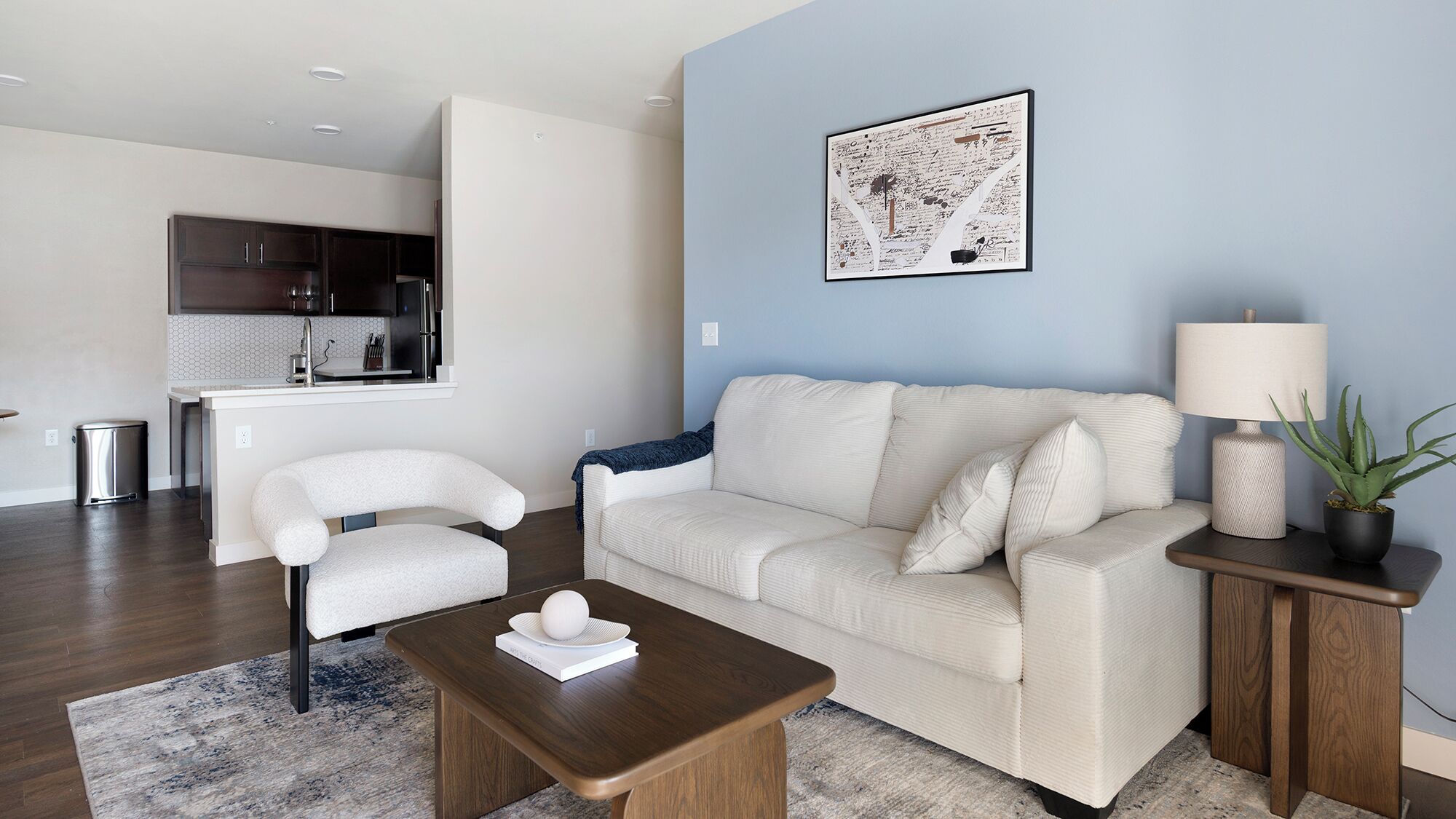 Apartment, 1 Bedroom | Living area | 50-inch TV with digital channels