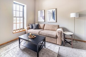 Apartment, 1 Bedroom | Living area | TV