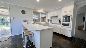 Microwave, oven, stovetop, dishwasher