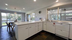 Microwave, oven, stovetop, dishwasher