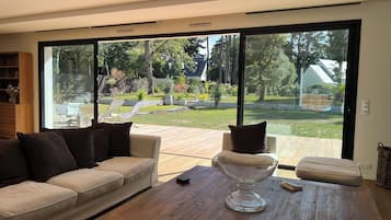 Televisión y chimenea