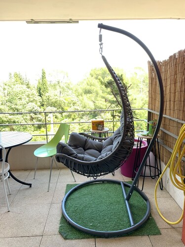 At the gates of Montpellier T2 modern secure parking and streetcar L1/3 at 2m