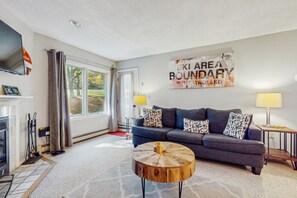 TV, fireplace, DVD player