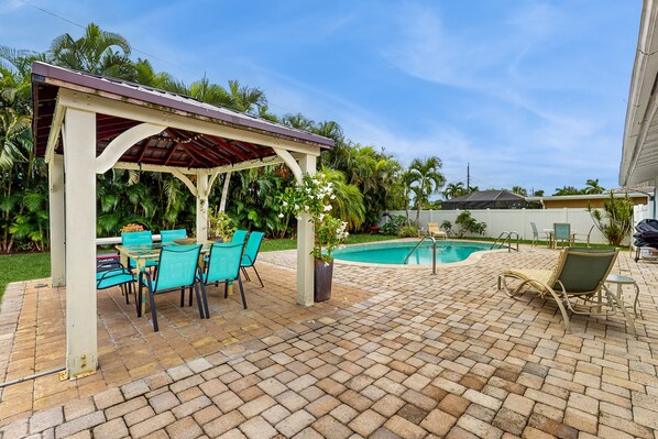 A heated pool