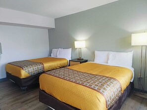 Room, 2 Double Beds, Non Smoking | Desk, free WiFi, bed sheets