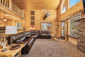 TV connectée, cheminée, jeux vidéo, lecteur de DVD