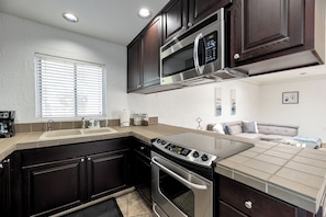 Microwave, oven, stovetop, dishwasher