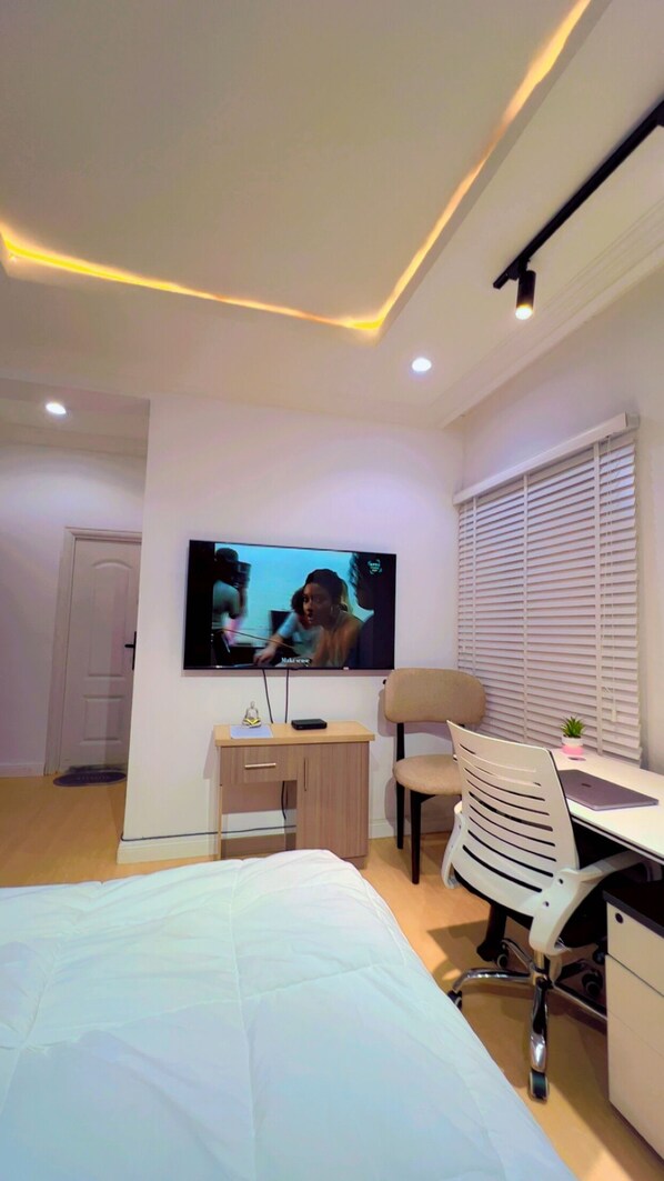 1 غرفة نوم وواي فاي وملاءات أسرّة