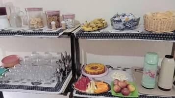 Mini-fridge, microwave, dishwasher, cookware/dishes/utensils