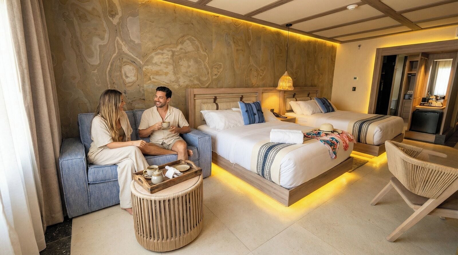 Premium-Zimmer, 2 Queen-Betten | Hochwertige Bettwaren, Zimmersafe, Schreibtisch