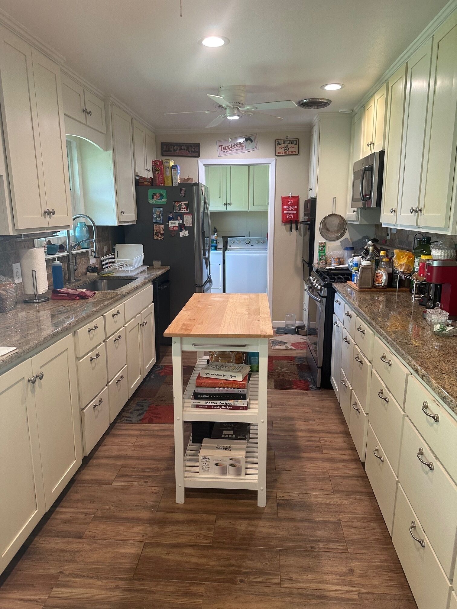 Microwave, oven, stovetop, dishwasher