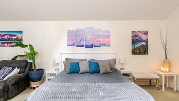 2 habitaciones, tabla de planchar con plancha, wifi y ropa de cama