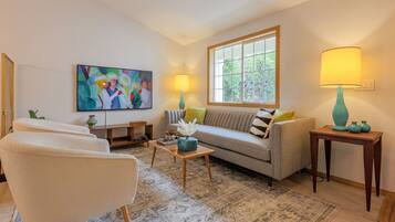 智能电视、壁炉、书