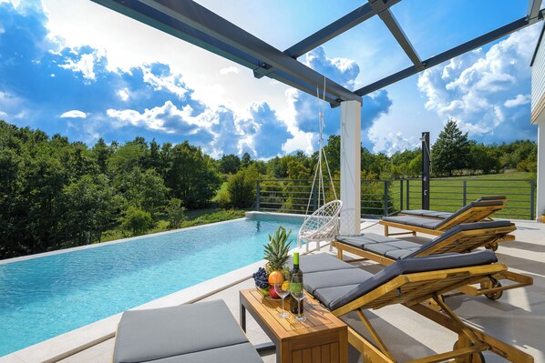 A heated pool