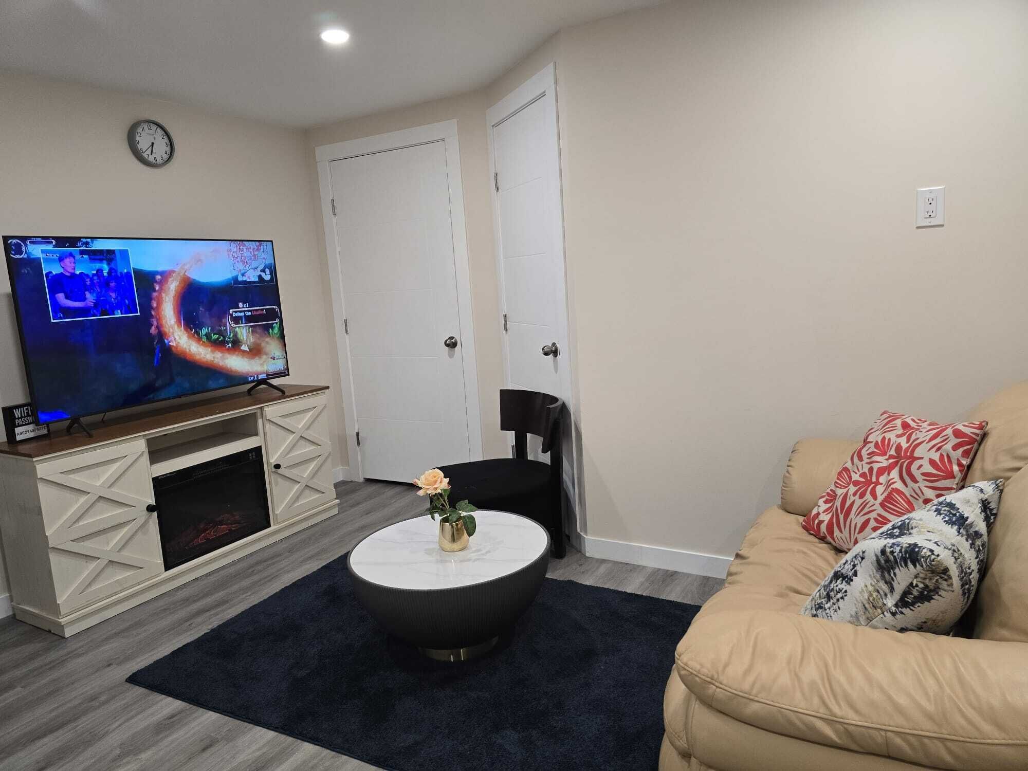 Smart-tv en een open haard