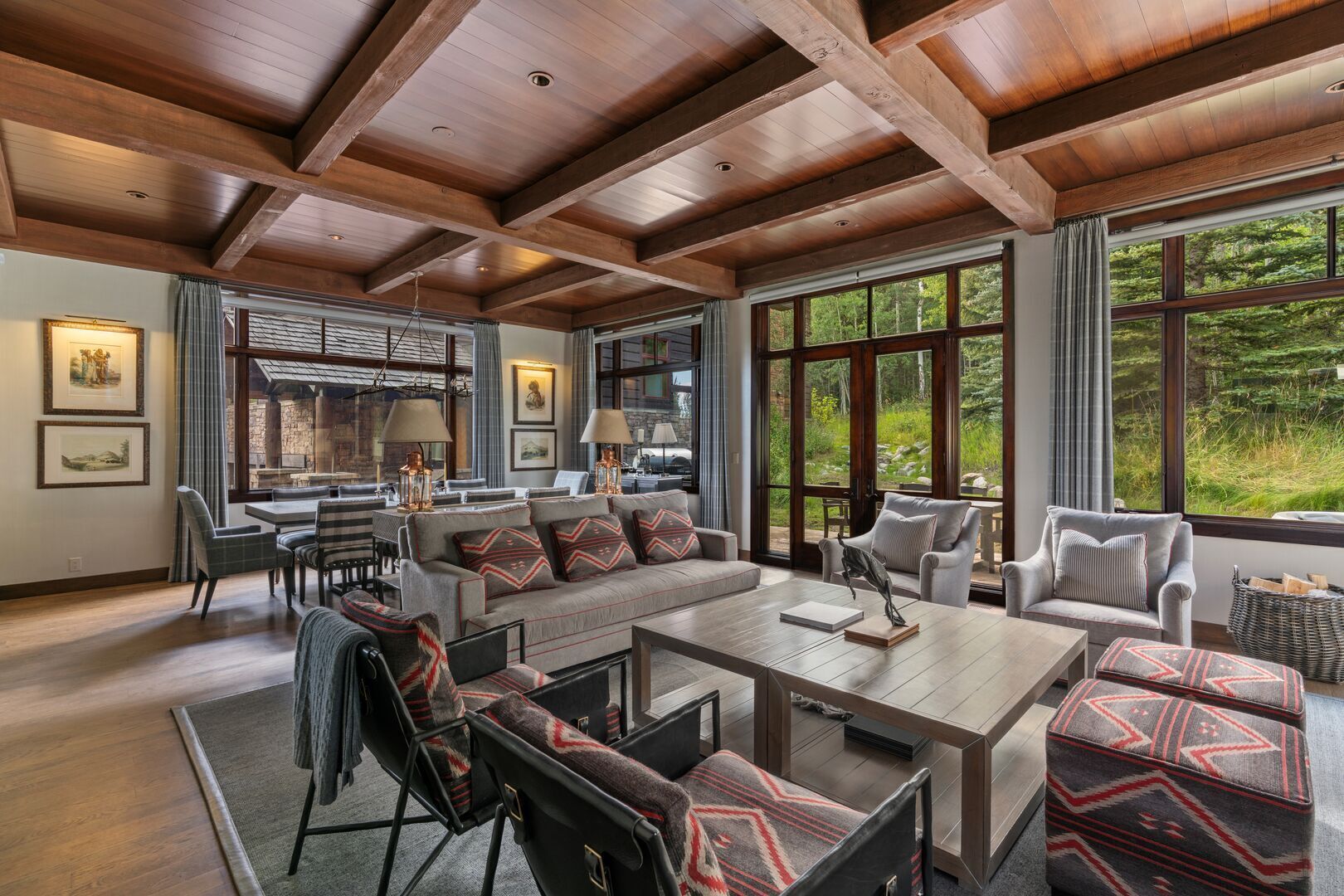 Smart TV, chimenea y libros 