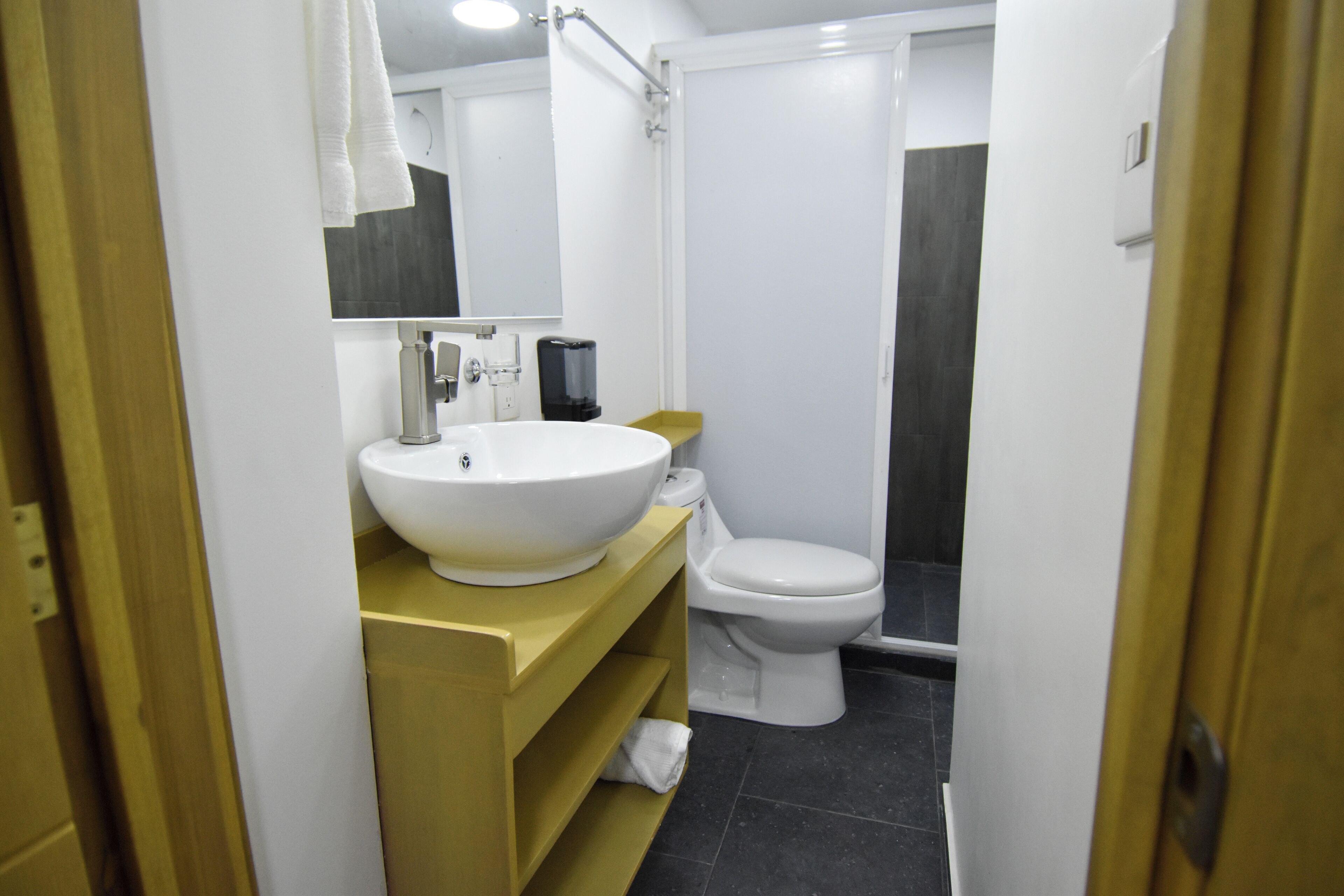 Habitació individual bàsica | Bany | Dutxa, tovalloles, sabó i xampú 