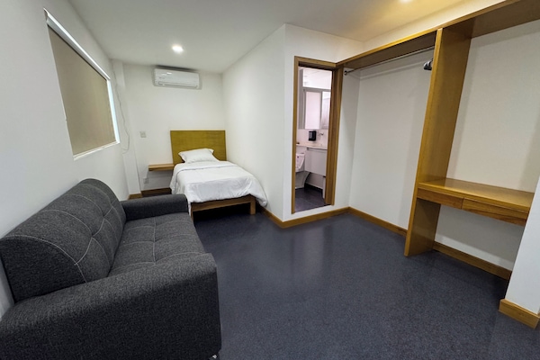 Basic Single Room | Laptop workspace, free WiFi, bed sheets