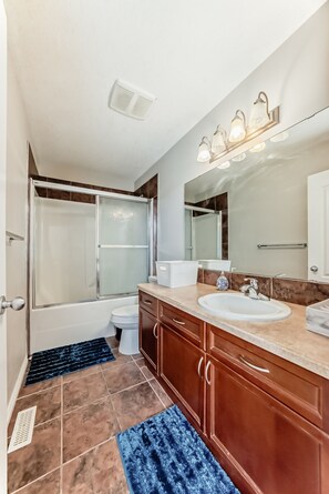 Towels, soap, toilet paper