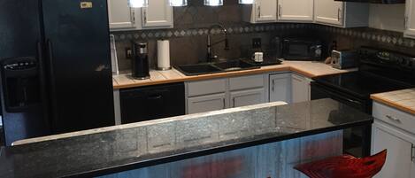 Microwave, oven, stovetop, dishwasher