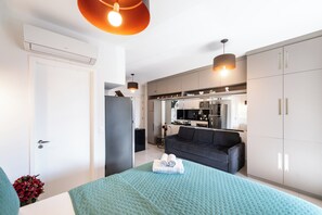 1 slaapkamer, een strijkplank/strijkijzer, wifi, beddengoed