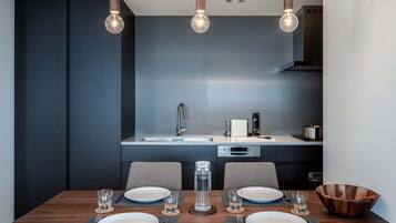 Condo | Private kitchen | Fridge, microwave, stovetop, cookware/dishes/utensils