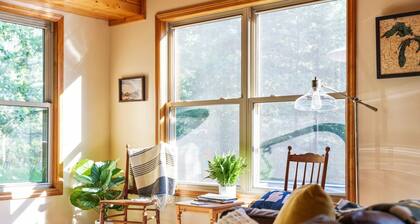 Firefly Lodge Boardman River Hot Tub Woodstove