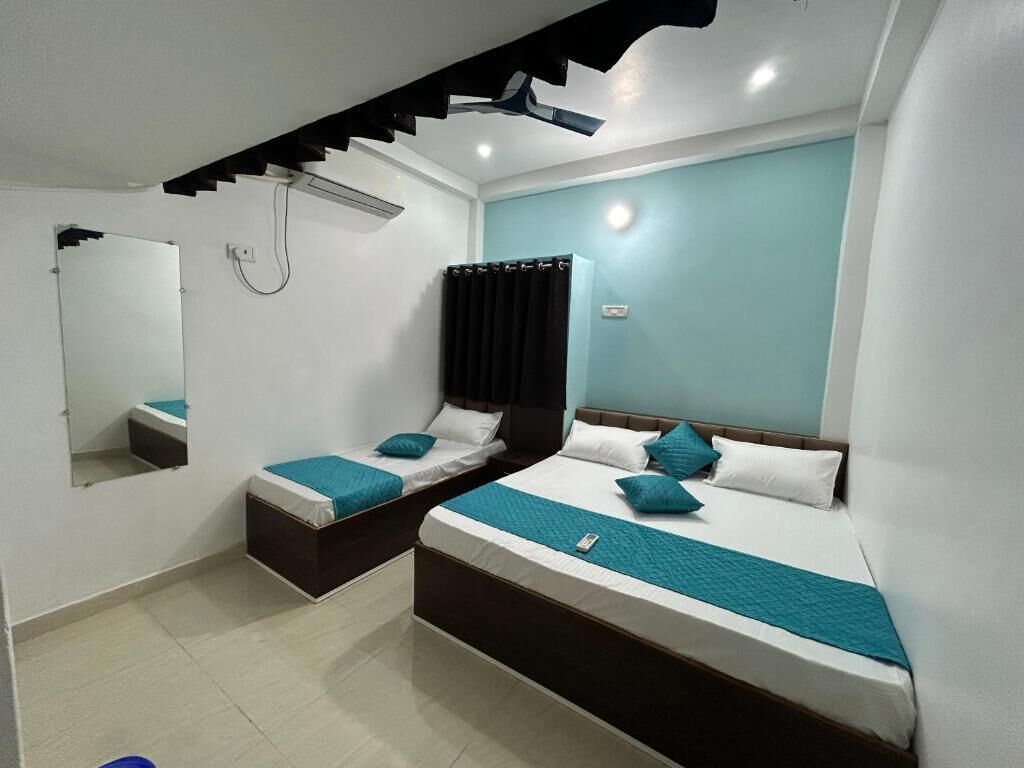 Blackout curtains, iron/ironing board