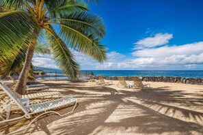 Ligstoelen, strandlakens