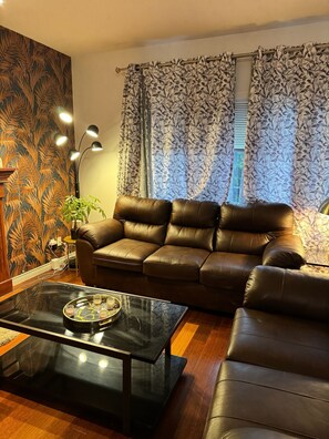 Smart TV, fireplace, video games, DVD player