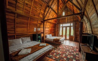 家庭村舍, 花园景观 | 办公桌、免费 WiFi