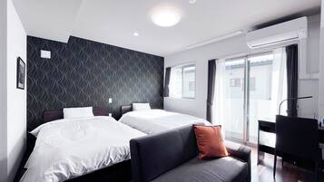 1 chambre, bureau, Wi-Fi gratuit, draps fournis