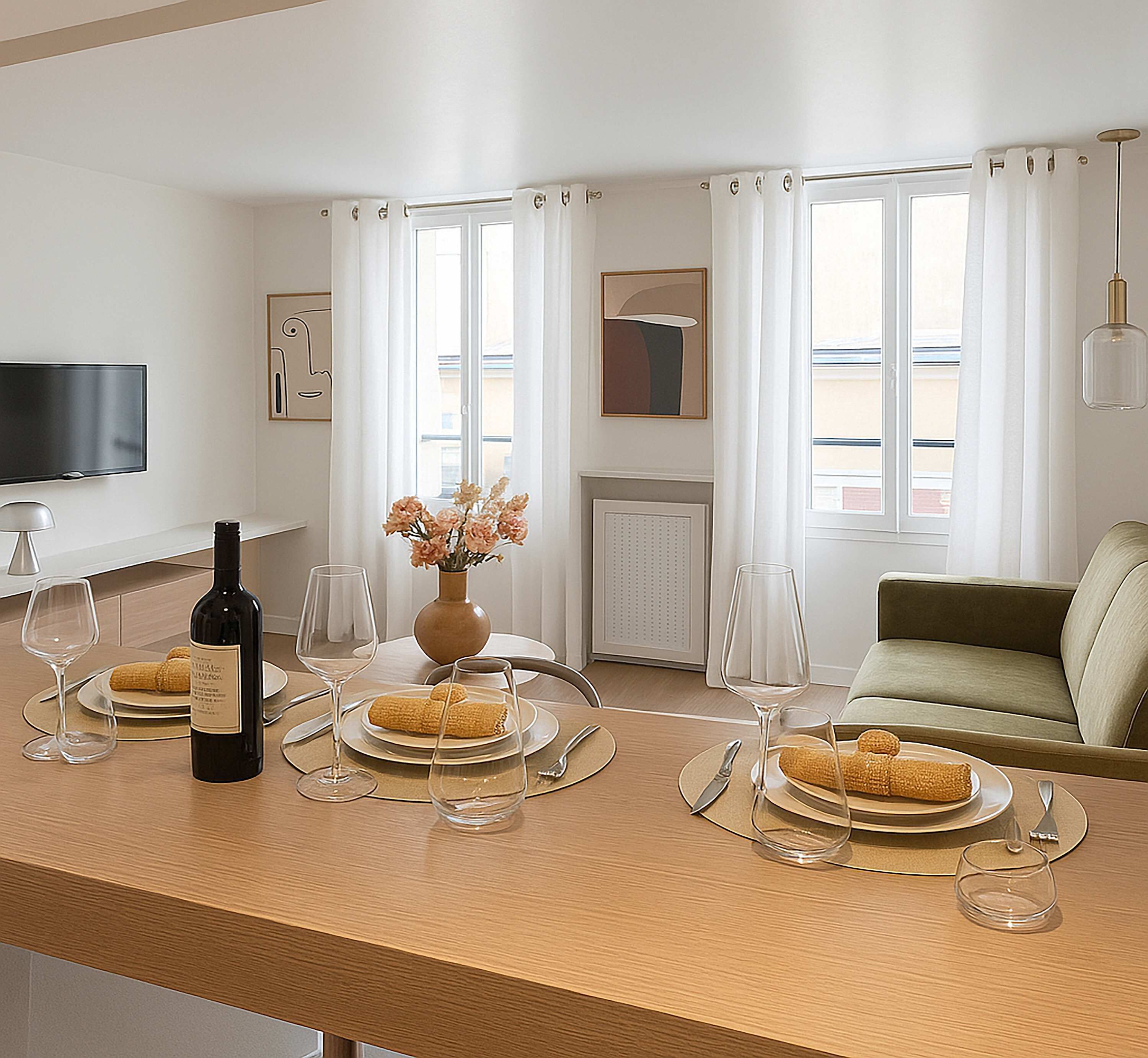 Televisie en een kantoor