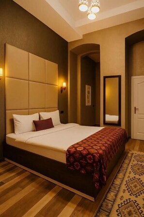 Standard Double Room, Courtyard View | Desk, laptop workspace, free WiFi