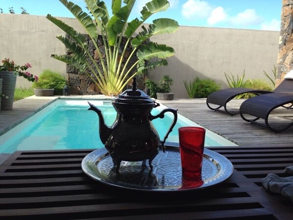 Outdoor pool - Eden Rose B2: Gated Villa in Eden Rose Residence: Cozy, Stylish & Secure. (Grand Baie)