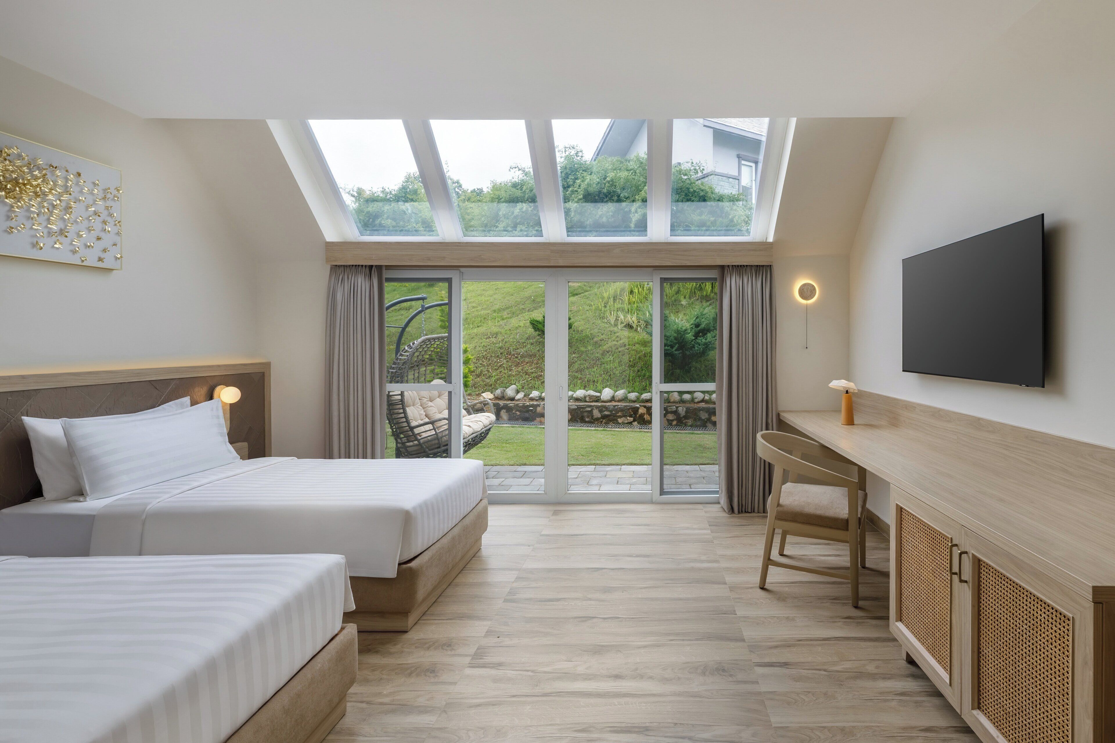 华丽双床房, 露台