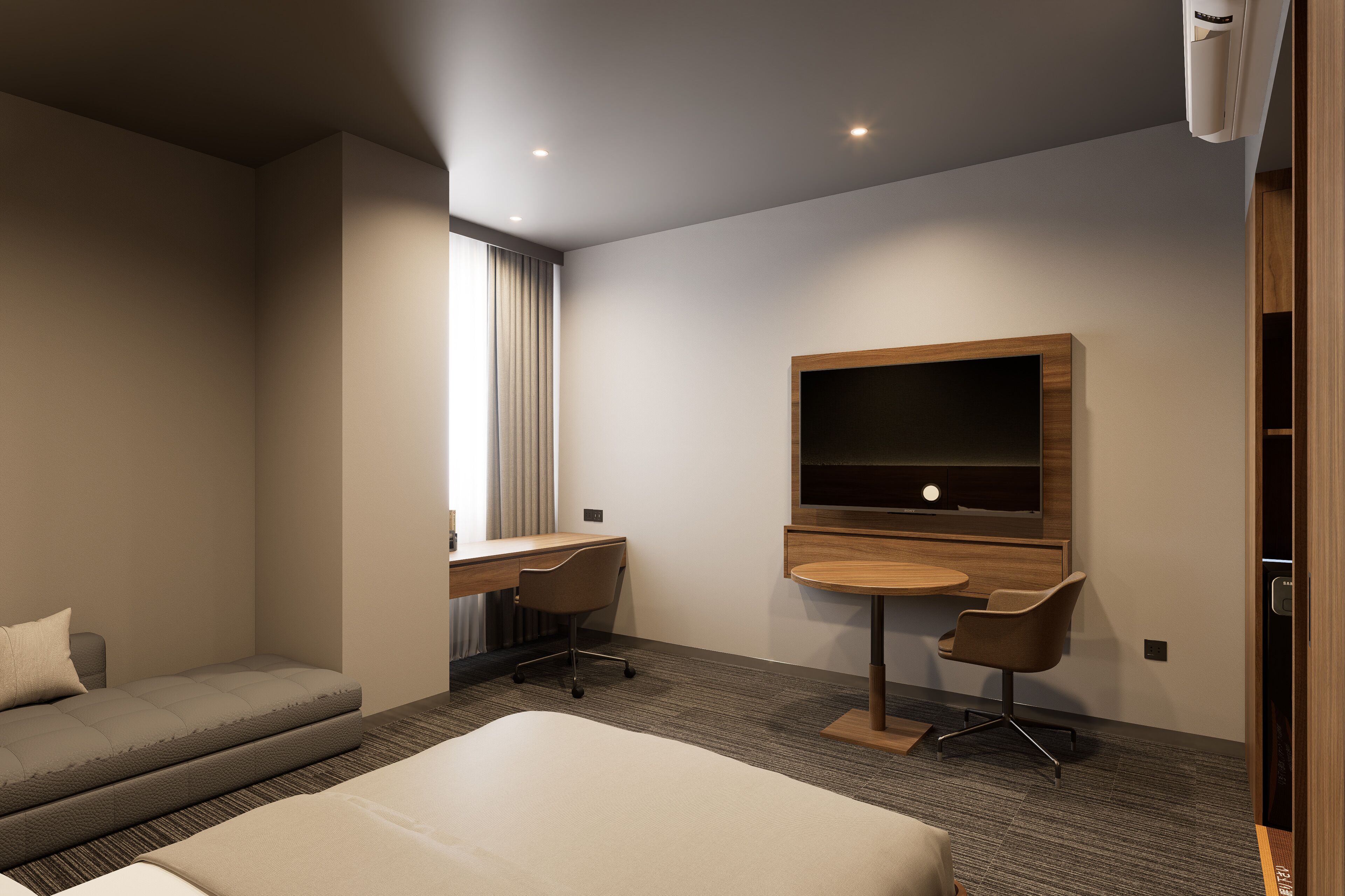 خزنة داخل الغرفة وواي فاي مجانًا وملاءات أسرّة