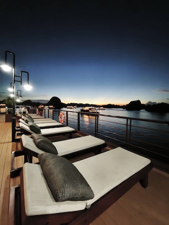 Outdoor banquet area