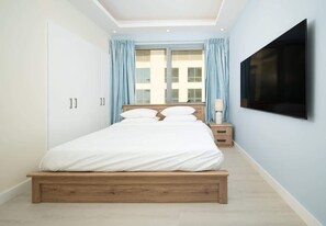 2 bedrooms, iron/ironing board, free WiFi, bed sheets - Oceanfront Apartment W Pool & Stunning Sea Views (Ras Al Khaimah)